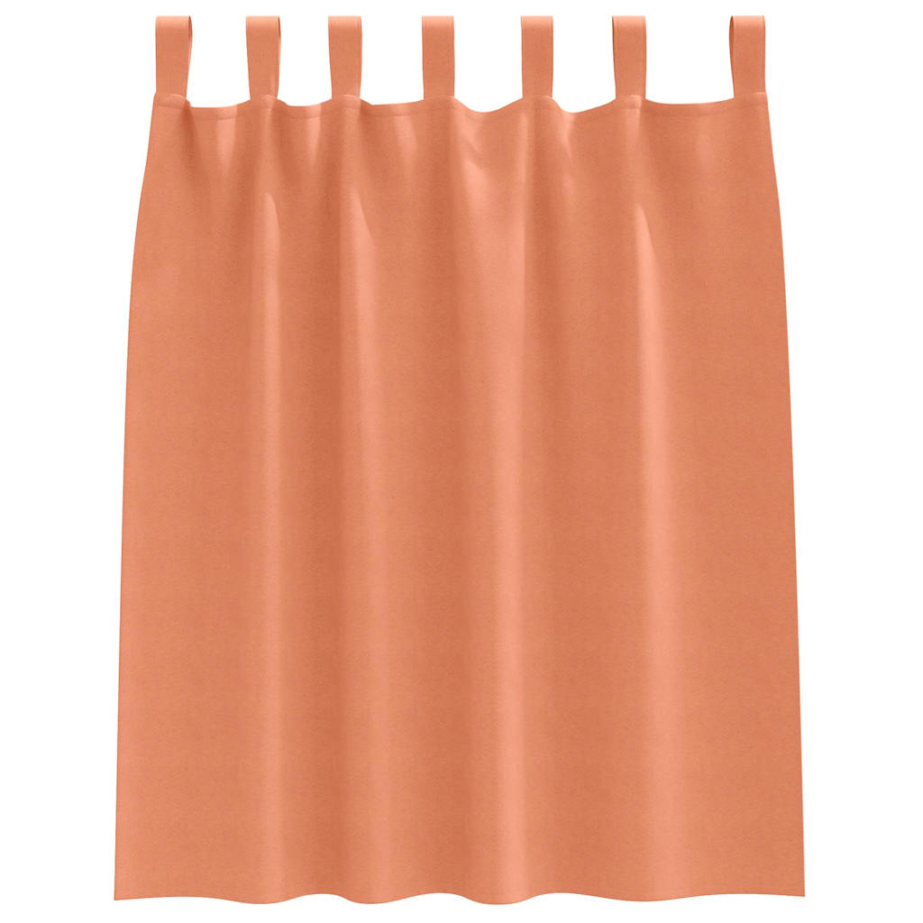 Blackout Curtains with Rings Terracotta Polyester